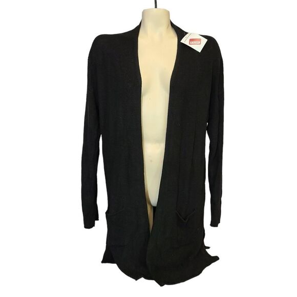 T Tahari Black Long Cardigan Size Large - Picture 1 of 5